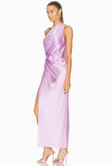 One Shoulder Sleeveless Side Slit Dress