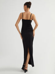 Midnight Secret Lace Slip Long Dress