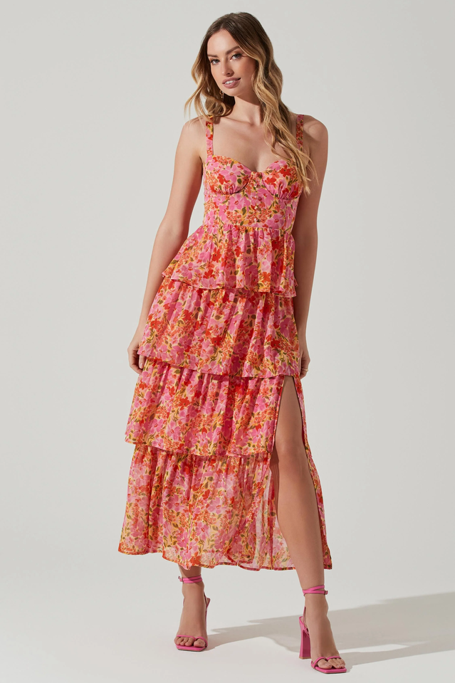 Midsummer Floral Tiered Maxi Dress