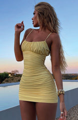 Lara Mini Dress - Lemon